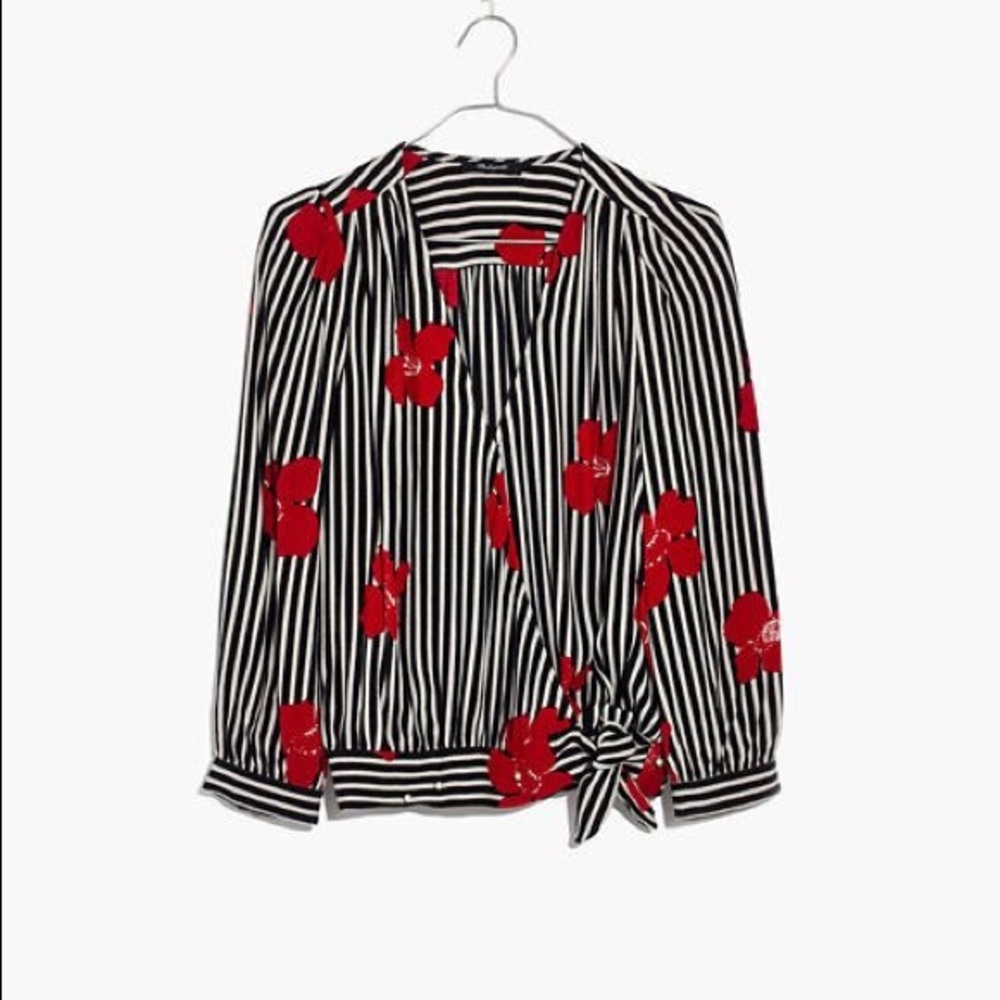 EUC Madewell wrap top in Candied Orchid, L